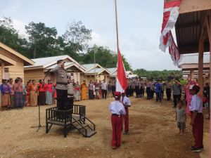 SAD Kibarkan Bendera Merah Putih, Kapolres Jadi Inspektur Upacara