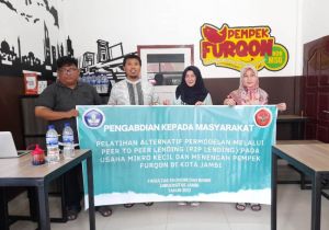 Bantu UMKM Mencari Alternatif Permodalan, Tim Pengabdian FEB UNJA Adakan Pelatihan P2P Lending