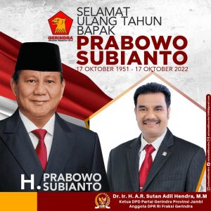 SAH Unggah Foto Sang Jenderal, Ucapkan Selamat Ultah Ke-71 Prabowo Subianto