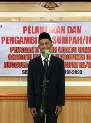 Daniel Saputra Dilantik Sebagai Pimpinan Bawaslu Kota Jambi