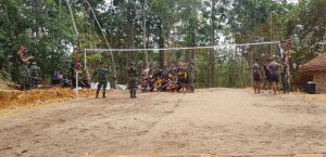 Terbengkalai 2 Tahun, Lapangan Voli di Desa Kembang Seri Baru Direnovasi dan Aktif Lagi