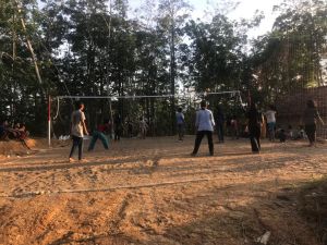 Berkat Program TMMD, Lapangan Voli di Desa Kembang Seri Baru Kembali Aktif