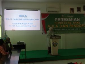 Nama Hasip Kalimuddin Syam Diabadikan Jadi Nama Aula di  Sekolah Yayasan Jami' Al Falah