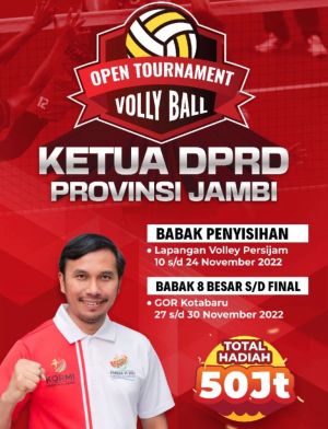 Mulai Hari  Ini, 8 Besar Tim Bola Voli Perebutkan Piala Ketua DPRD Provinsi Jambi