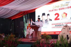 HUT Ke 15 Gerindra, SAH Tegaskan Prabowo Presiden Menjadi Kompas Perjuangan Kader di Pemilu 2024