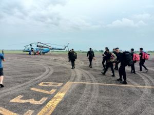 Personel Gabungan Dikerahkan ke Lokasi Helikopter Mendarat Darurat yang Ditumpangi Kapolda Jambi