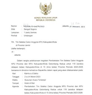 Hari Ini Timsel KPU 7 Kabupaten Dilantik Di Bali