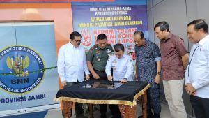 Resmikan Gedung Baru BNN Provinsi Jambi, Al Haris : Perlu Sinergi Kuat Antara Pemerintah dan BNN