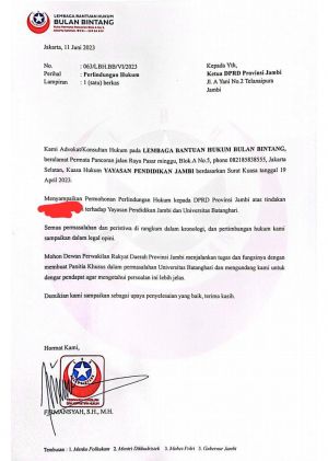 Minta Perlindungan Hukum, YPJ  Lapor ke DPRD Provinsi Jambi