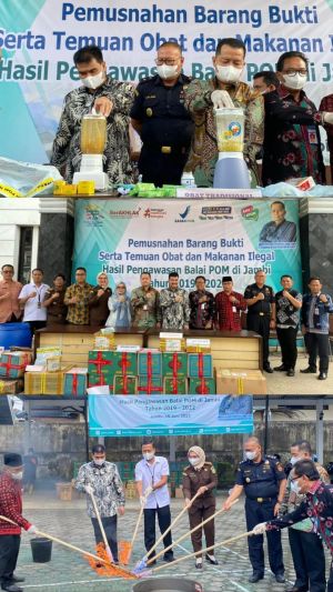 Beri Perlindungan dan Rasa Aman, SAH Musnahkan Ribuan Makanan, Obat dan Kosmetik Ilegal