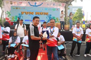 Sambut HUT Bhayangkara ke-77, Polda Jambi Gelar Fun Run Libatkan Disabilitas
