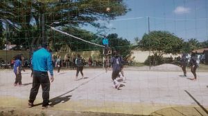 Turnamen Voli Antar Desa Polsek Tabir Dalam Rangka HUT Bhayangkara ke-77 Sempat Memanas 