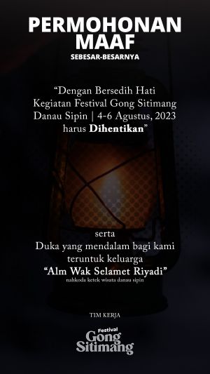 Turut Merasakan Duka Mendalam, Festival Gong Sitimang Tidak Diselesaikan Hingga Akhir