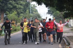 Mampir ke Jambi Irwasum Polri Olahraga Bersama Wakapolda