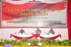 Siapkan Pengamanan Jelang Pemilu 2024, Polda Jambi Gelar Tactical Floor Game