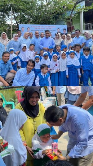 Hari Pertama Kampanye, SAH Pimpin Program Makan Siang dan Susu Gratis di Provinsi Jambi