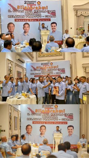 Menang Satu Putaran, SAH Silaturahmi ke Puluhan Organisasi Relawan Prabowo-Gibran se-Provinsi Jambi