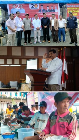 Bantu Banjir Kerinci, SAH Instruksikan Kader Gerindra Buka Dapur Umum