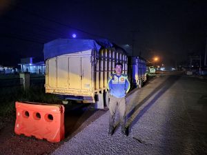 5 Unit Angkutan Batu Bara Ditilang Polisi Saat Melintasi Jalan Nasional
