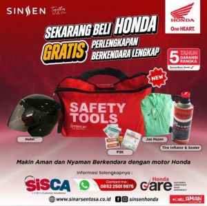 Beli Motor Honda Sekarang, Dapatkan Perlengkapan Berkendara Gratis