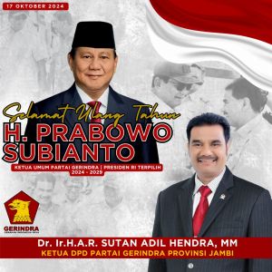 Sampaikan Salam Kader, SAH Ucapkan Selamat Ulang Pada Prabowo Subianto
