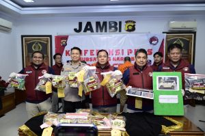 Polda Jambi Ringkus 3 Kurir Narkotika Jairngan Internasional