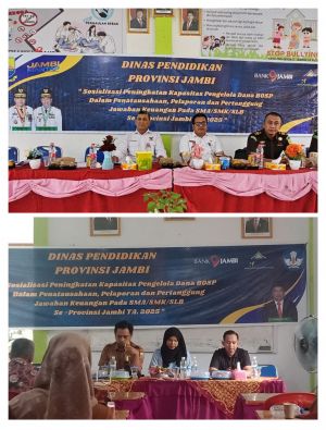 KI Jambi dan Dinas Pendidikan Sosialisasi Transparansi Dana BOSP di Tanjabbar dan Tanjabtim