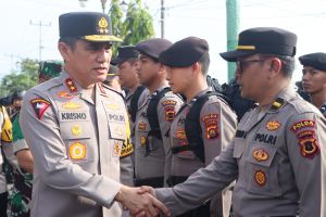 Kapolda Jambi Pimpin Apel Pergeseran Pasukan PSU di Bungo 