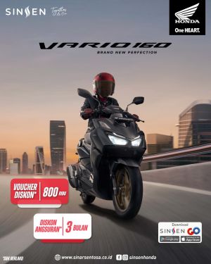 Bawa Pulang Honda Vario 160 Sekarang, Dapat Diskon & Potongan Angsuran