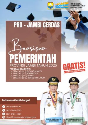 Pemprov Jambi Kembali Luncurkan Beasiswa Senilai Rp7,7 M Untuk Mahasiswa Tidak Mampu - Berprestasi