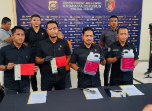 Ditreskrimsus Polda Jambi Amankan 2 Tangki Minyak Diduga Ilegal 