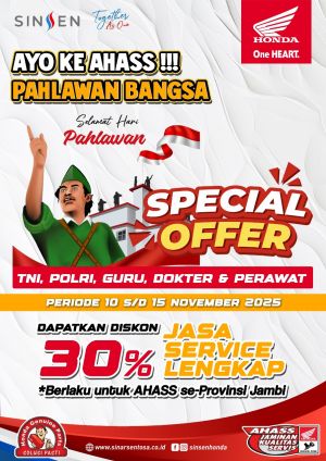 Rayakan Semangat Hari Pahlawan, Sinsen Apresiasi Pahlawan Bangsa dengan Tawarkan Servis Istimewa Dis
