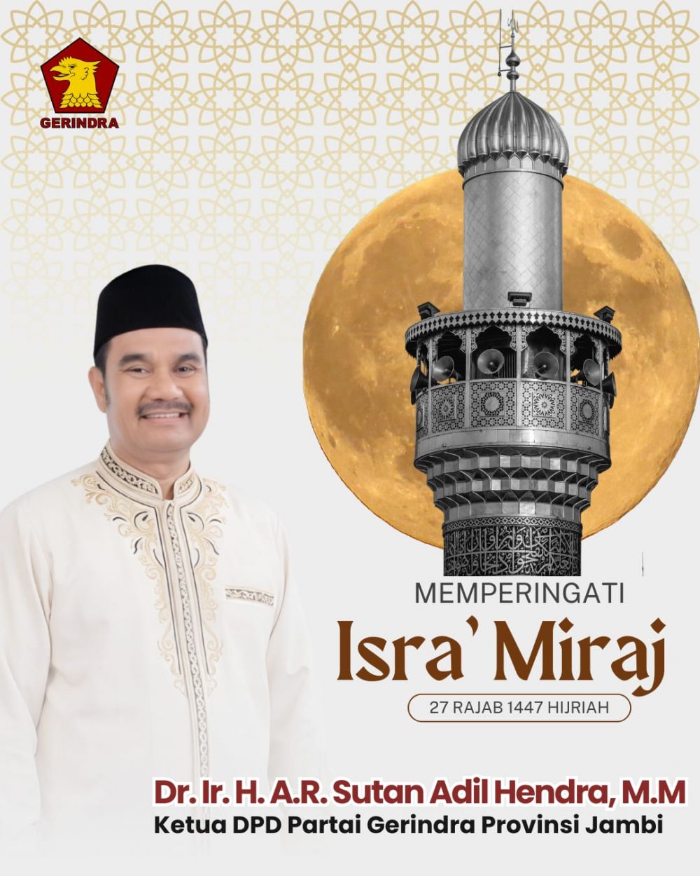 Pesan SAH Dalam Momentum Isra Mikraj Perkuat Moral dan Kepemimpinan Bangsa