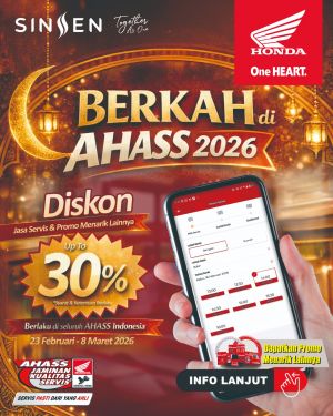 Siap Mudik Lebih Tenang, Berkah di AHASS Tawarkan Diskon Hingga 30%