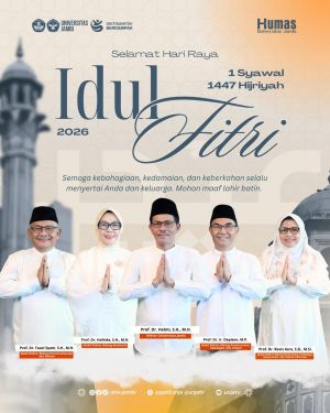 Sambut Idul Fitri 1447 H, Rektor dan Pimpinan UNJA Sampaikan Pesan Kedamaian