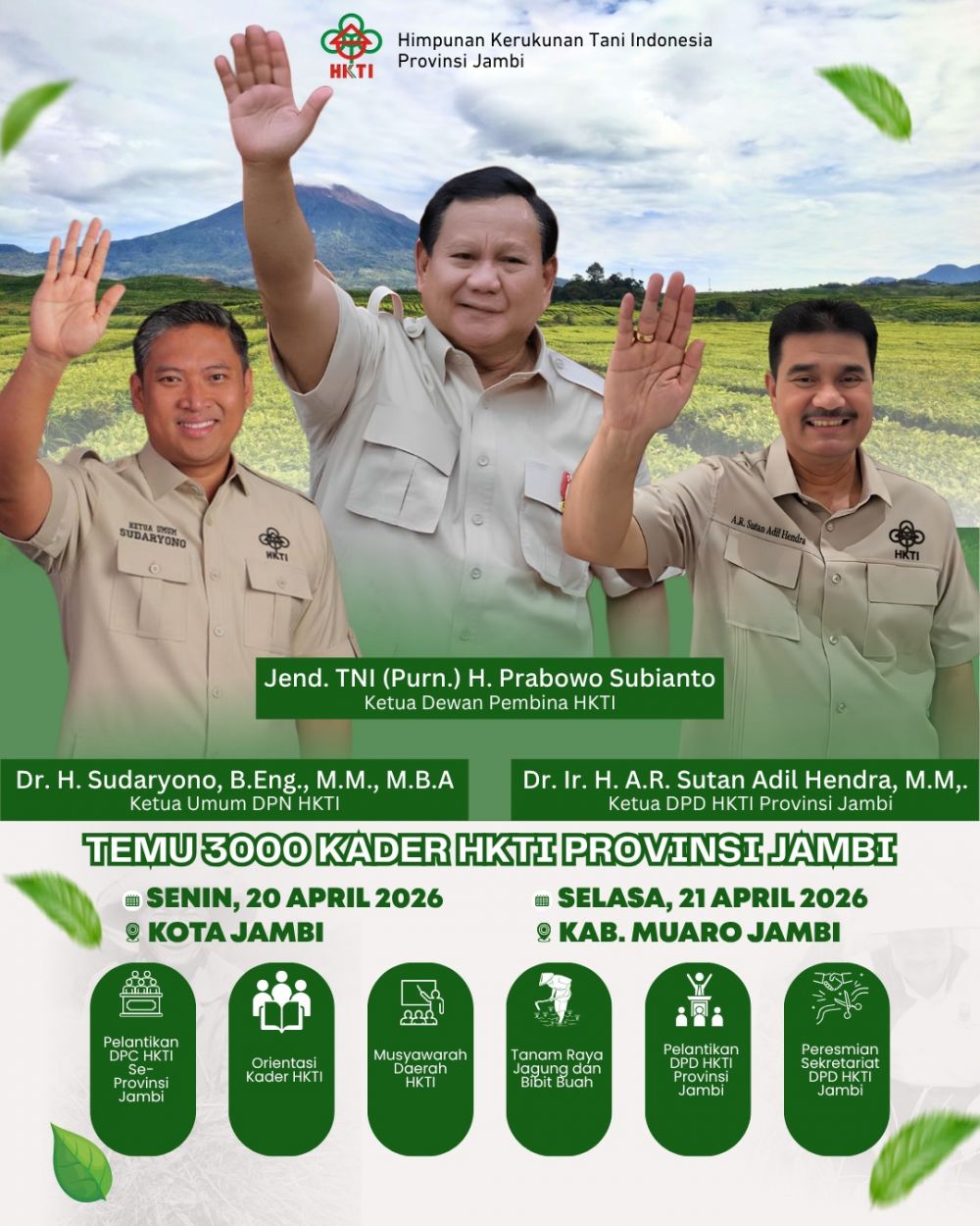 HKTI Jambi Gaungkan Gerakan Tani Makmur, SAH: Pilar Ketahanan Pangan dan Energi Menuju Indonesia Ema