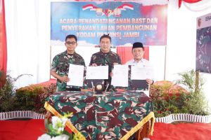 Selain Lahan 13,4 Ha untuk Kodam, Al Haris Juga Hibahkan Dana Rp2,5 M Pembangunan Rumdis Kasrem