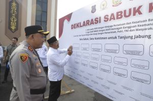 Bupati Tanjab Barat Bersama Kapolres Deklarasikan Sabuk Kamtibmas