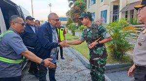 Danrem 042/Garuda Putih Sambut Kedatangan Wamenaker RI dalam Kunjungan Kerja ke Provinsi Jambi