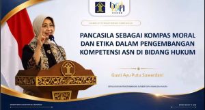 Kakanwil Kemenkum Jambi Ikuti Penguatan Kompetensi ASN Berbasis Nilai Pancasila