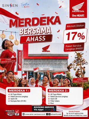Merdeka Bersama AHASS! Nikmati Diskon Jasa Service 17% Selama Agustus