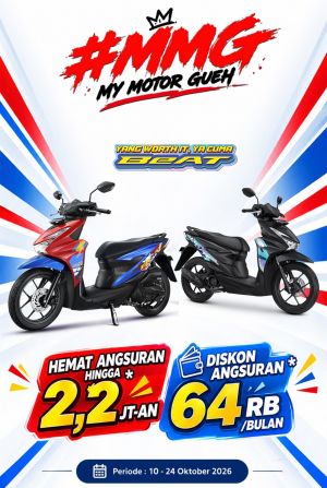 Makin Hemat, Honda BeAT Tawarkan Hemat Angsuran hingga Rp2,2 Jutaan dan Diskon Angsuran Rp64 Ribu pe