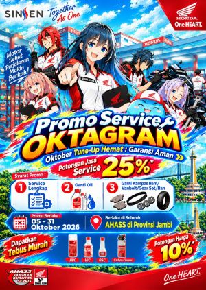 Oktober Makin Hemat, Sinsen Hadirkan Promo OKTAGRAM untuk Perawatan Motor Honda